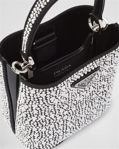 prada panier crystal bag|Prada Panier Satin Bag With Crystals.